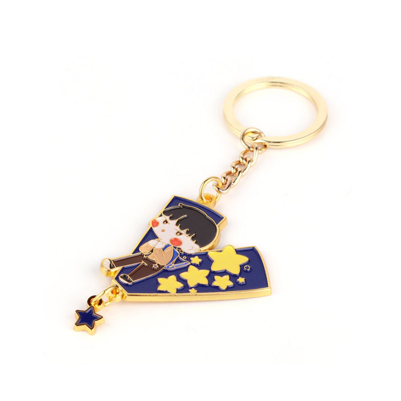 Gold Enamel Paint Keychain