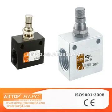 Pneumatic valve Flow Rate Control Valves , air check valve,one way restrictive valve