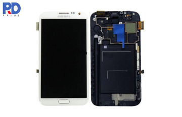 White Hd Samsung Note 2 Lcd Screen Replacement , 5.5 Inch Super Amoled Screen
