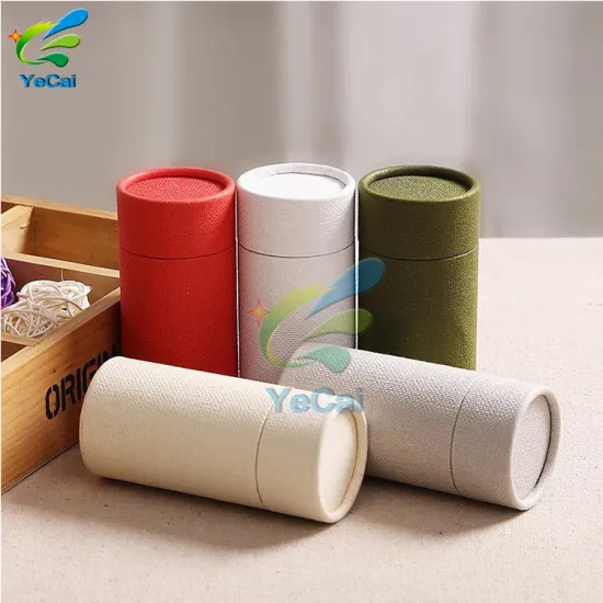 Full colors printing custom round gift box kraft paper tube for incense stick packaging