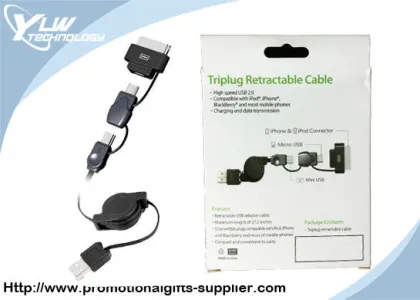 High Speed Usb 2.0 Micro Usb Cable , Retractable Micro Usb Cable Apple Iphone Accessories