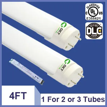 lm79 100-277v dlc ul t8 led tube light 4ft 18w