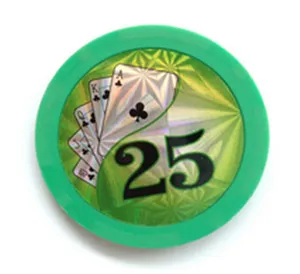 Round shape poker laser stickers