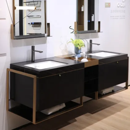Switzerland Designer Italian Minimalist Modular Bathroom Vanity with Duravit Sink