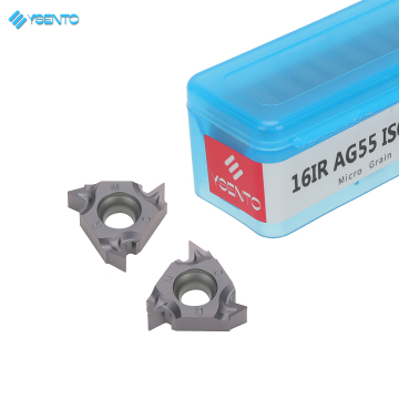 16IR-AG55-ISO YSENTO TUNGSTEN CARBIDE थ्रेडिंग इंसर्ट: CVD आंतरिक मोड़ उपकरण