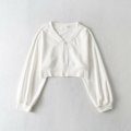 Trendy Clothing Women Short Pure Color Baseball Jacket