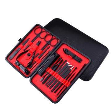 Nail Care Kit: 18 PCS Manicure & Pedicure Set with Stainless Steel Tools and PU Case