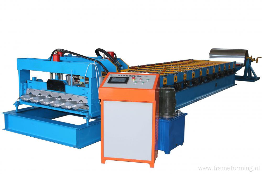 Colored Steel Galvanized Trapezoidal Roof Tile Roll Forming Machine