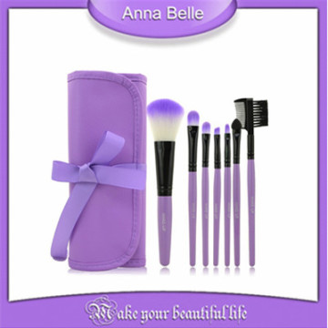 2015 Professional make up brush manufacturer -7pcs purple nylon brush professional make up brush set