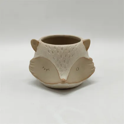Fox Shaped Ceramic Planter