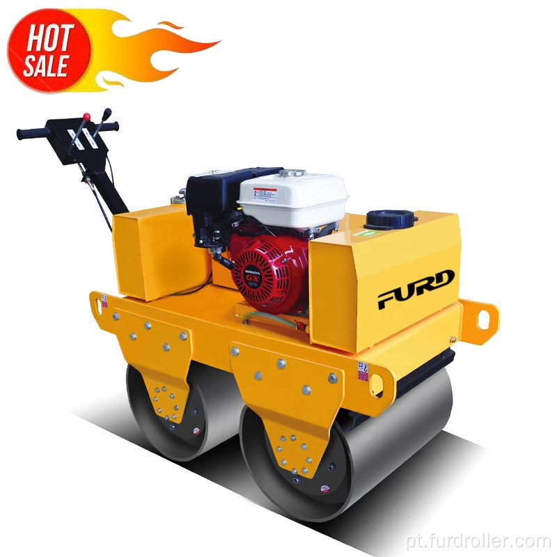 Rolo compactador vibratório vibratório manual com cilindro duplo FYL-S600