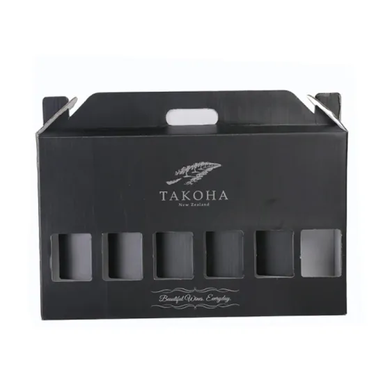 Matt strong corrugated paper wine gift box