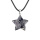 Labradorite 30mm Star Pendant Pendant Necklace 45cm Black Cord