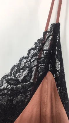 Women's Black Lace Cami Top