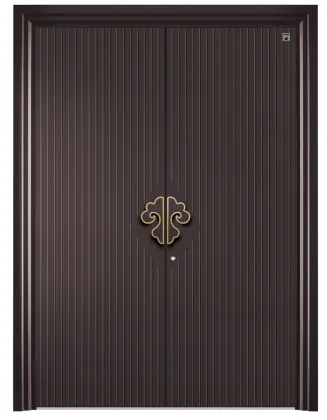 Aluminum alloy wooden security door for personal residence