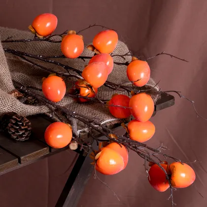 Artificial Persimmon Fruit Branches for Living Room Decoration