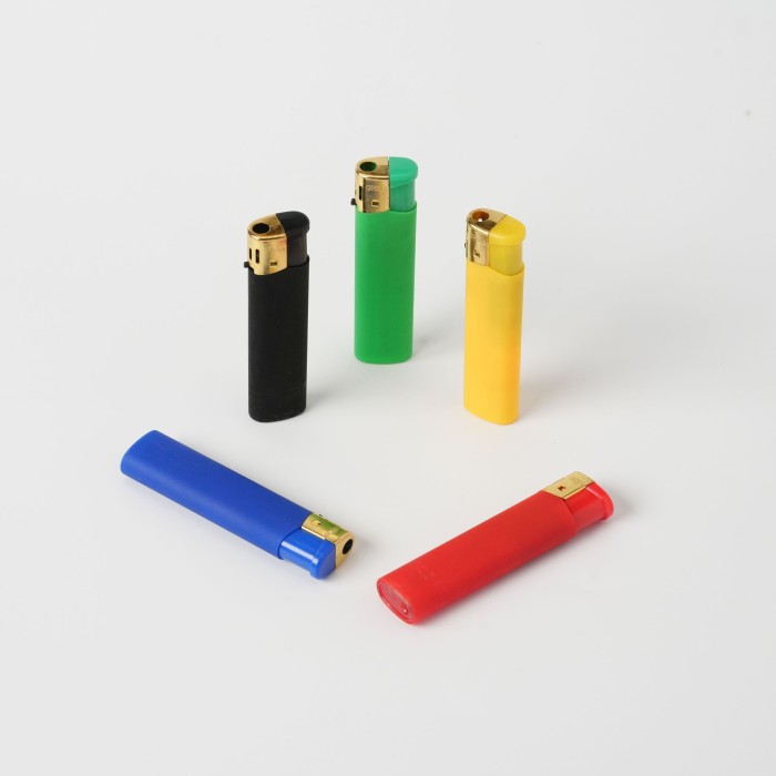 Isqueiro fosco multicolorido dourado