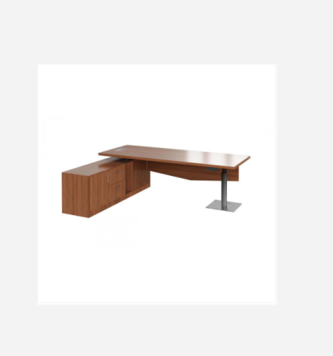 Modern steel office desk with locking drawers