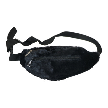 Schwarzes Plüsch Fanny Pack Kinderleichter Komfort Fanny Pack