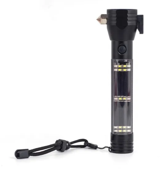 Emergency Multi-Function LED Flashlight: Rechargeable Battery & Solar Panel with COB Technology