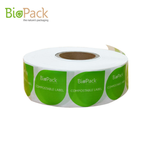 Pegatina personalizada biodegradable y compostable