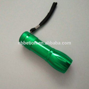 Aluminium alloy 3AAA Battery mini 9 LED torch flashlight