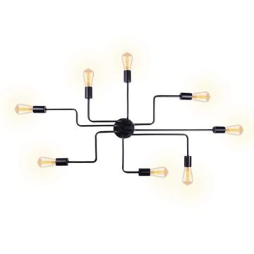 Black 8 Lights Sputnik Chandelier
