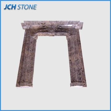Modern style indoor marble stone standard wall mounted fireplace