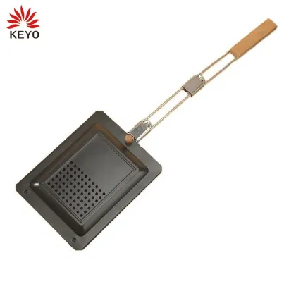 Camp Chef Popcorn Maker Sliding Lid Removable Handle Camping BBQ Popcorn Pans Non-Stick Corn Popcorn Popper Grill Accessories