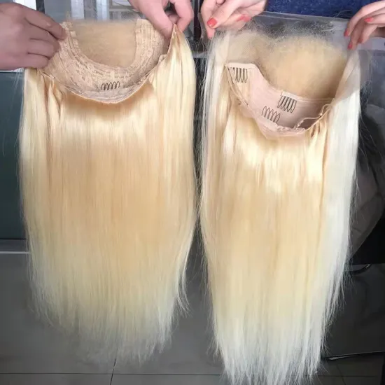 Raw Virgin Cuticle Aligned Brazilian Human Hair Transparent Lace Frontal 613 HD Lace Front Wig With Baby Hair For Black Women