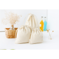 Grey Cloth Primary Color Bunched Cotton Storage Bag