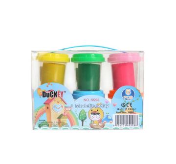 6 Color Individual Packing Non-Toxic Play Dough Plastilina 50g PP Box EN-71 & ASTM Certified