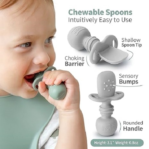 Silicone baby spoon