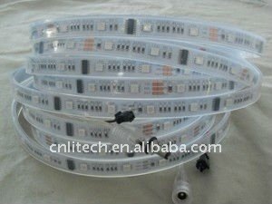 addressable RGB 5050 SMD flexible led strip with 8IC/meter(driving group of 4LEDs)