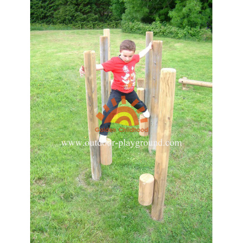 Equipo de juegos al aire libre de madera comercial para niños