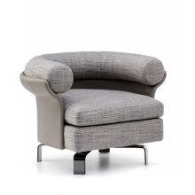 Sofá de tela gris moderno