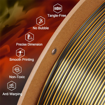 Tri-Color Silk PLA Filament 1.75mm