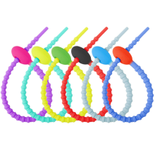 Оптовые двухцветные силиконовые галстуки кабельные ремни