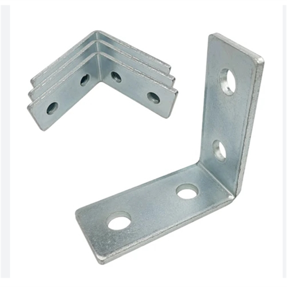 Placa plana de canal, 7 orificios, electrocincado