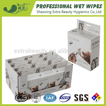 Single glasses/lens cleaning wet wipes