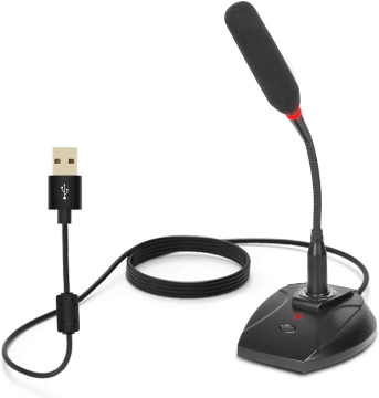Professional USB Gooseneck Condenser Microphone for Conference Rooms and Desktop Use