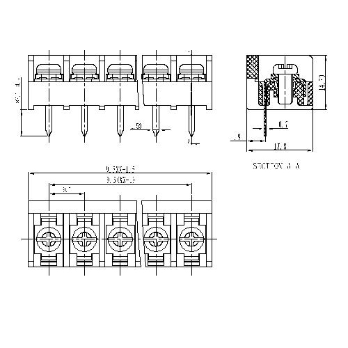 AT846-9.5XXX-01 Barrier Terminal Block Pitch9.5mm 