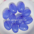 Jelly Acrylic Oval Faceted Beads with Bicone Shape Facets