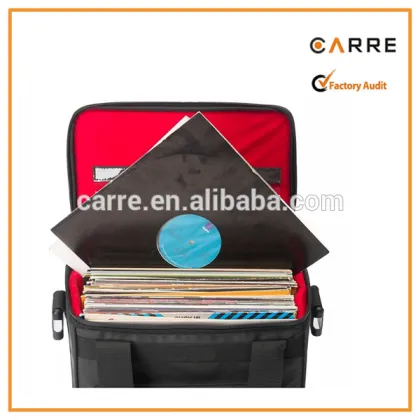 Custom Durable DJ record bag with shoulder strap