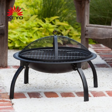 Camping Stylish Design Bbq Brazier Folding Legs Firepit Charcoal Fire Pit With Cover