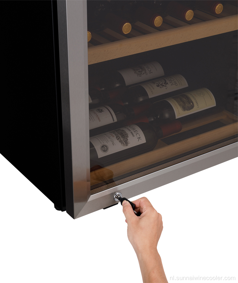 Volledige glazen deur Dual Zone Wine Cooler