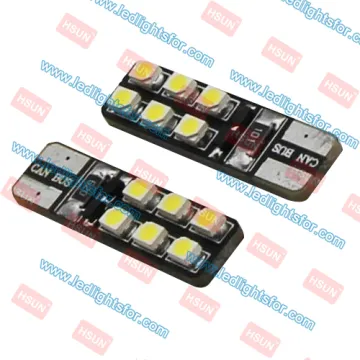 High Quality No Polarity W5W T10 Canbus LED With 12 LEDSMD1210