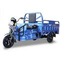 Silver passenger and cargo tricycle