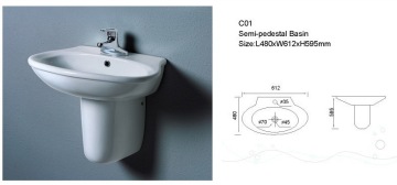 Wall hung basin
