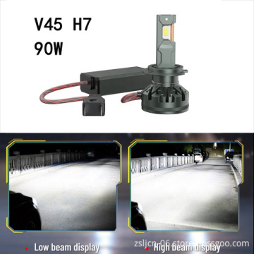 High Power V45 New Generation Double Copper Tube LED Headlights H7 H1 H4 H11 9005 9006 9007 9004